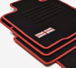 MINI R56 Edition Mattenset zwart/rood velours